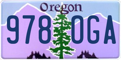 OR license plate 978OGA