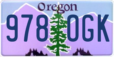 OR license plate 978OGK