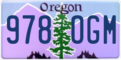 OR license plate 978OGM
