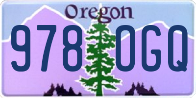 OR license plate 978OGQ