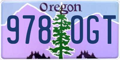 OR license plate 978OGT