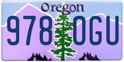 OR license plate 978OGU