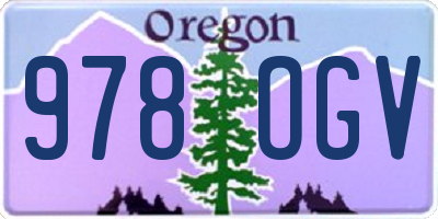 OR license plate 978OGV