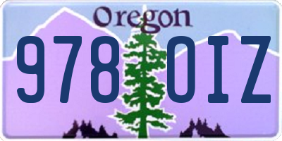 OR license plate 978OIZ