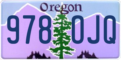 OR license plate 978OJQ