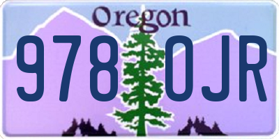 OR license plate 978OJR