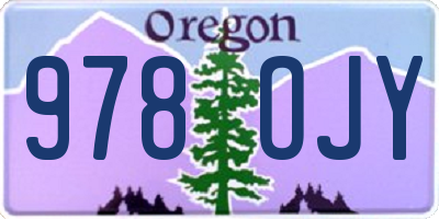 OR license plate 978OJY