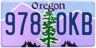 OR license plate 978OKB