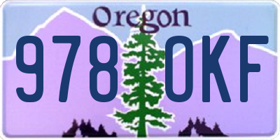 OR license plate 978OKF