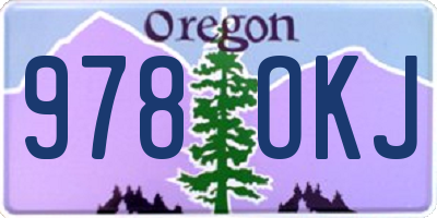 OR license plate 978OKJ