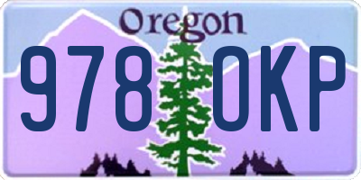 OR license plate 978OKP