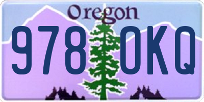 OR license plate 978OKQ