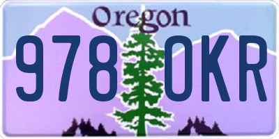 OR license plate 978OKR