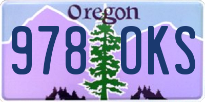 OR license plate 978OKS