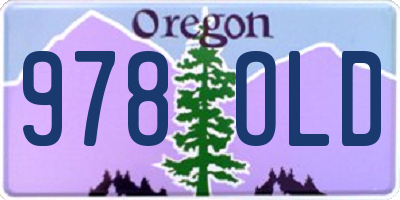 OR license plate 978OLD