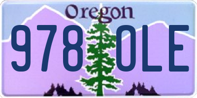 OR license plate 978OLE