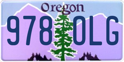 OR license plate 978OLG