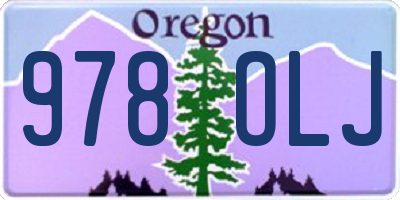 OR license plate 978OLJ