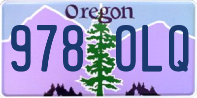OR license plate 978OLQ