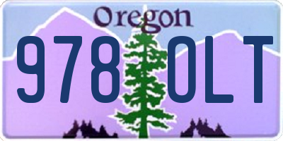 OR license plate 978OLT