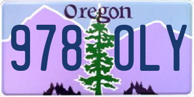 OR license plate 978OLY