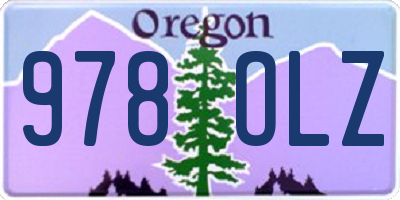 OR license plate 978OLZ