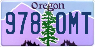 OR license plate 978OMT