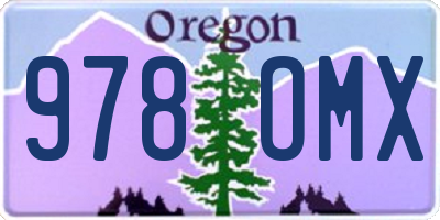 OR license plate 978OMX