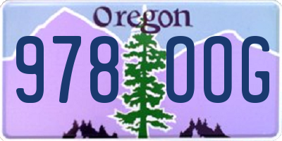 OR license plate 978OOG