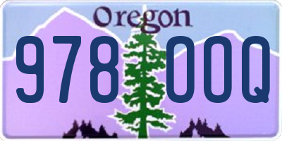 OR license plate 978OOQ
