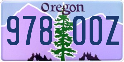 OR license plate 978OOZ