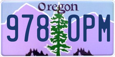 OR license plate 978OPM