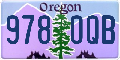 OR license plate 978OQB