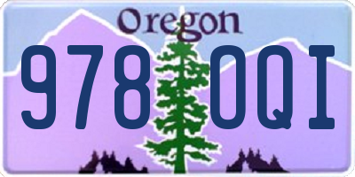 OR license plate 978OQI