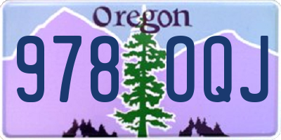 OR license plate 978OQJ