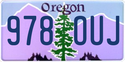 OR license plate 978OUJ