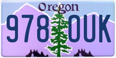 OR license plate 978OUK