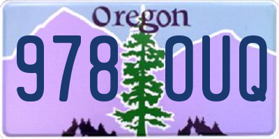 OR license plate 978OUQ