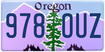 OR license plate 978OUZ
