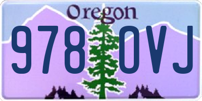 OR license plate 978OVJ