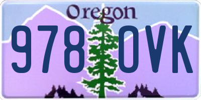 OR license plate 978OVK