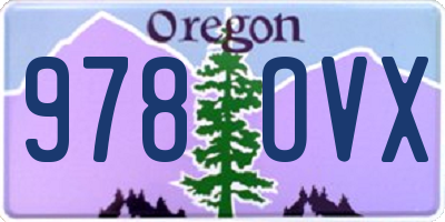 OR license plate 978OVX