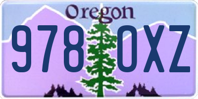 OR license plate 978OXZ