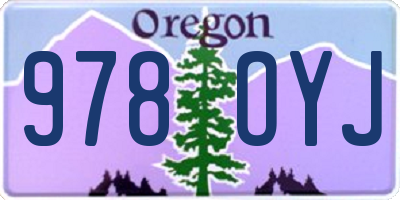 OR license plate 978OYJ