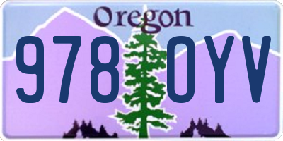 OR license plate 978OYV