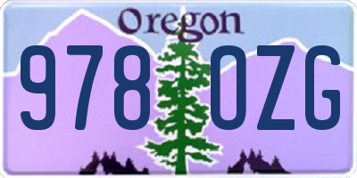 OR license plate 978OZG