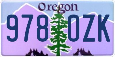 OR license plate 978OZK