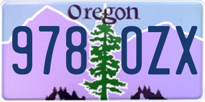 OR license plate 978OZX