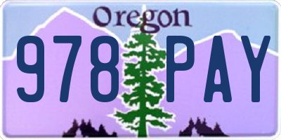OR license plate 978PAY