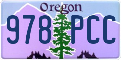 OR license plate 978PCC